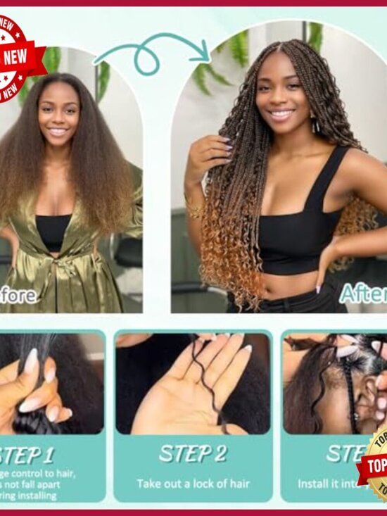 20 Inch Deep Wave Human Hair Extensions 150g Boho Braiding Bundles main image 4